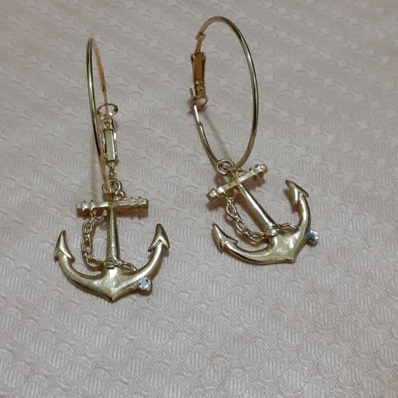 Anchor drop earrings - Picture 1 of 2